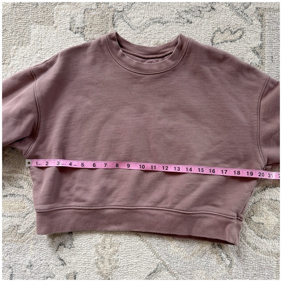 Girlfriend Collective Mauve 50/50 Cropped Sweatshirt XS - Picture 9 of 10